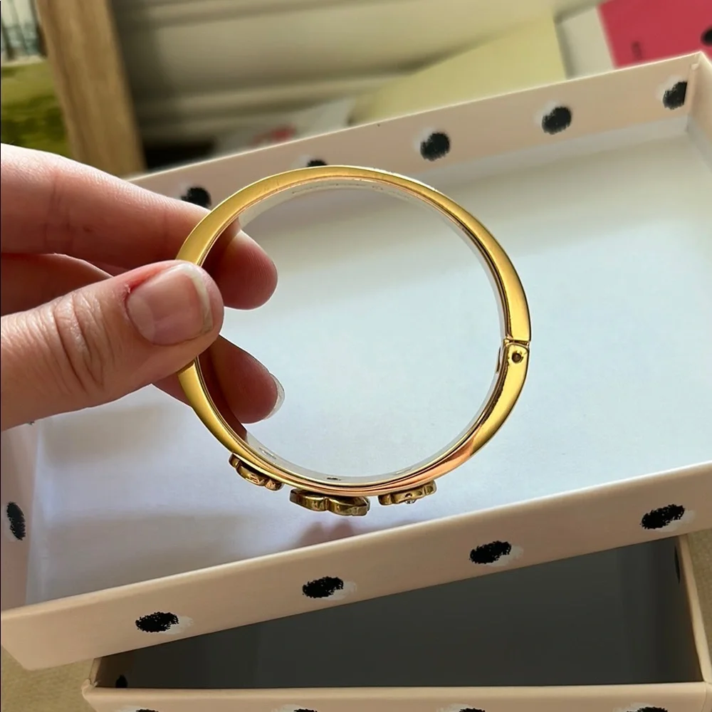 Kate Spade Gold and Pink Gemstone Bracelet - Picture 6 of 11